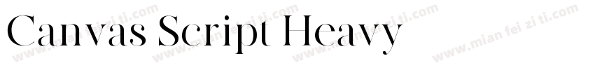 Canvas Script Heavy字体转换